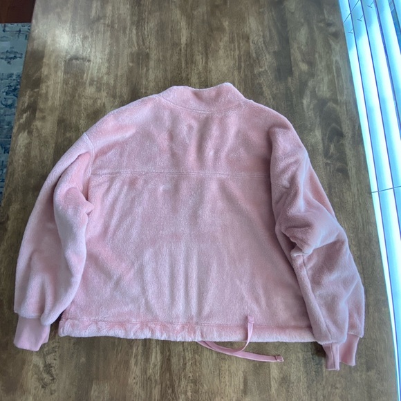 Old Navy Pink Teddy/Fleece Pullover - Picture 5 of 6